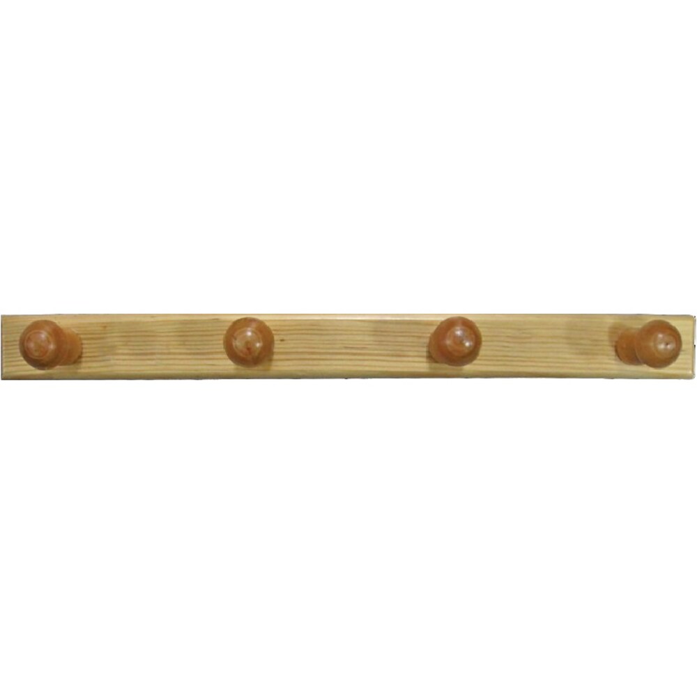 Cuier perete, 4 atagatori, lemn, maro