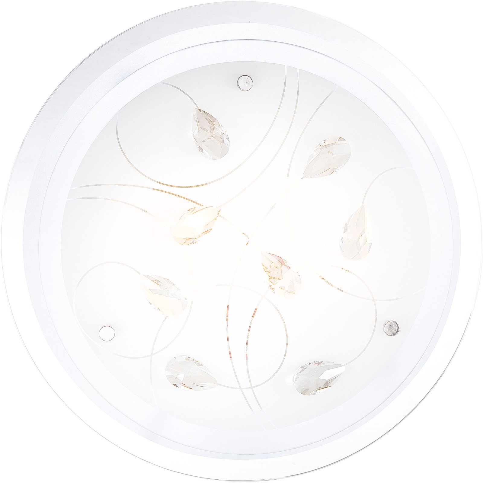 Plafoniera LED, 2 x 60 W, crom, metal si sticla Globo Brenda