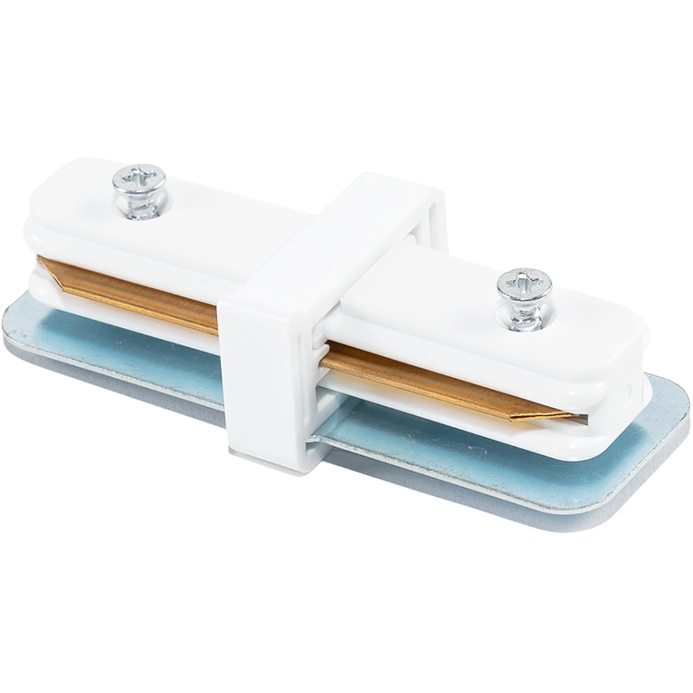 Conector sina in forma de I HOROZ Focus, 1 circuit, 8 x 4 cm, IP20, aluminiu/plastic, alb