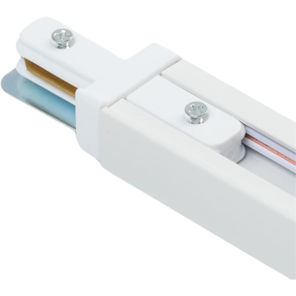 Conector sina in forma de I HOROZ Focus, 1 circuit, 8 x 4 cm, IP20, aluminiu/plastic, alb