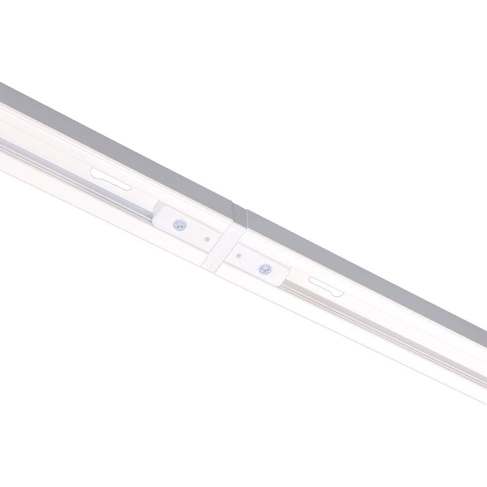 Conector sina in forma de I HOROZ Focus, 1 circuit, 8 x 4 cm, IP20, aluminiu/plastic, alb