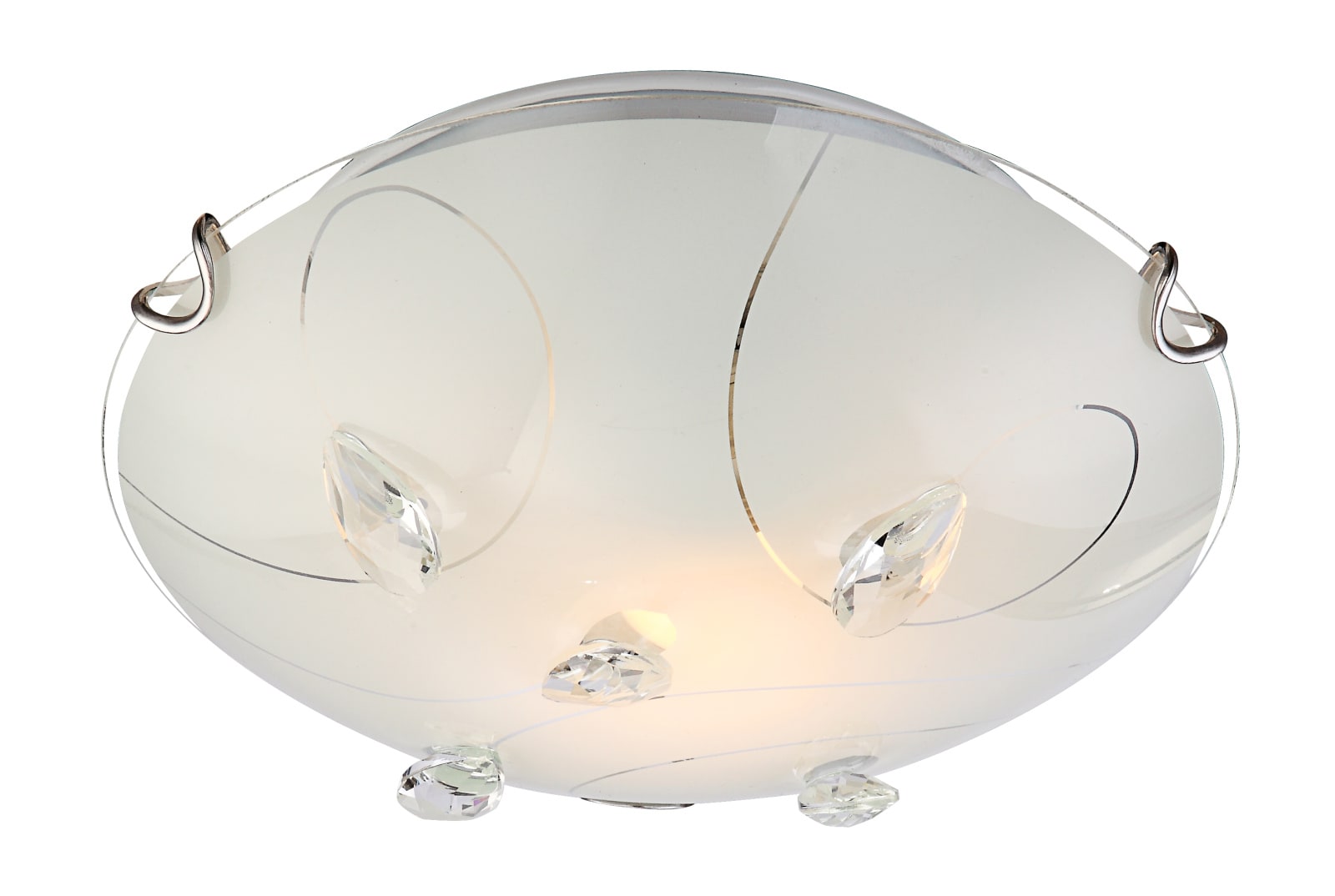 Plafoniera LED, 1 x 60 W, nichel, metal si sticla  Globo Alivia