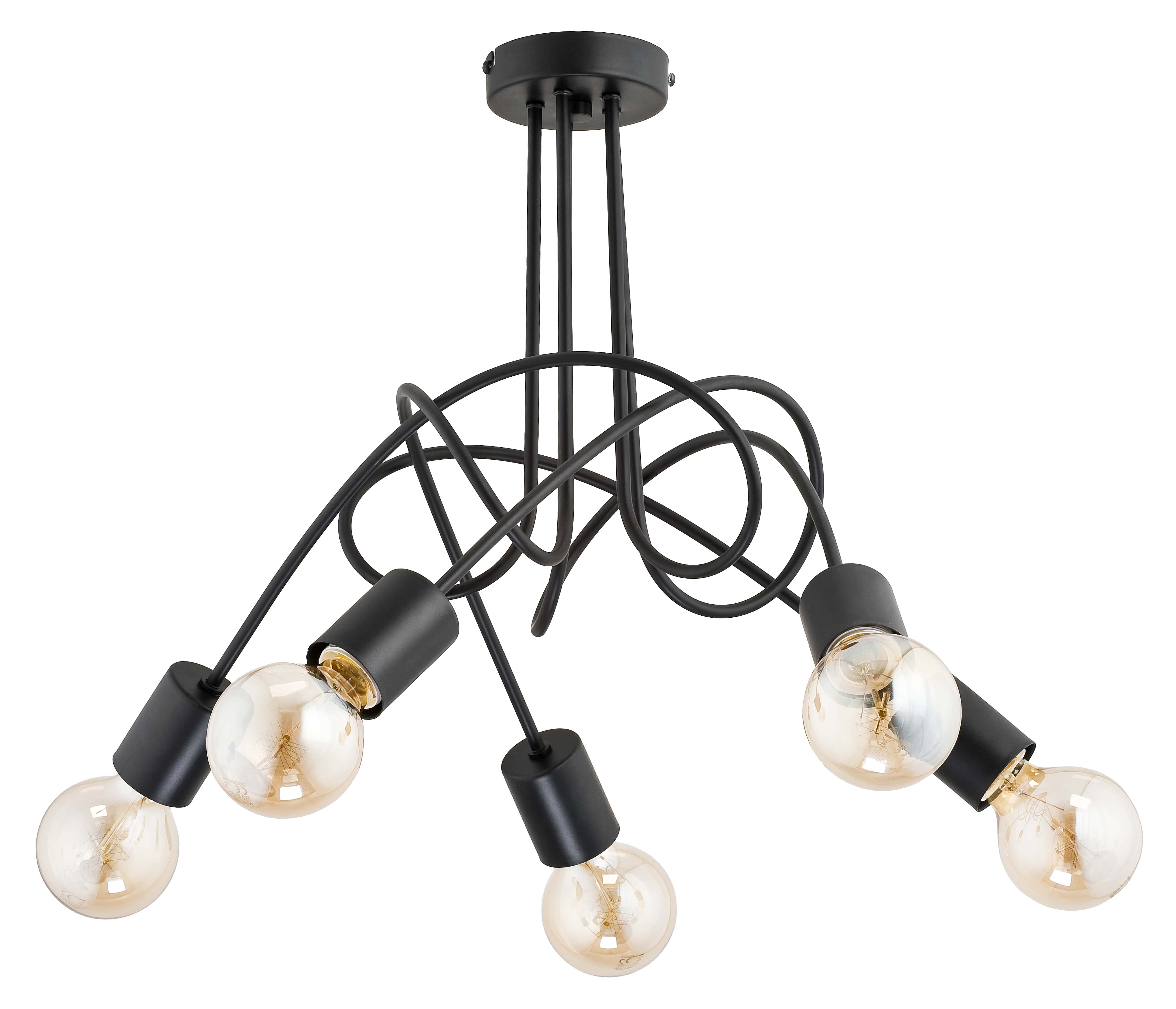 Lustra, Negru, 300 W, 5 x E27   Tango
