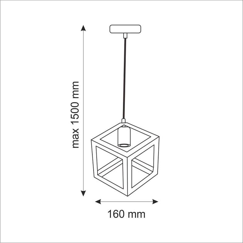 Lustra tip pendul, Negru, 60 W, 1 x E27  Sweden