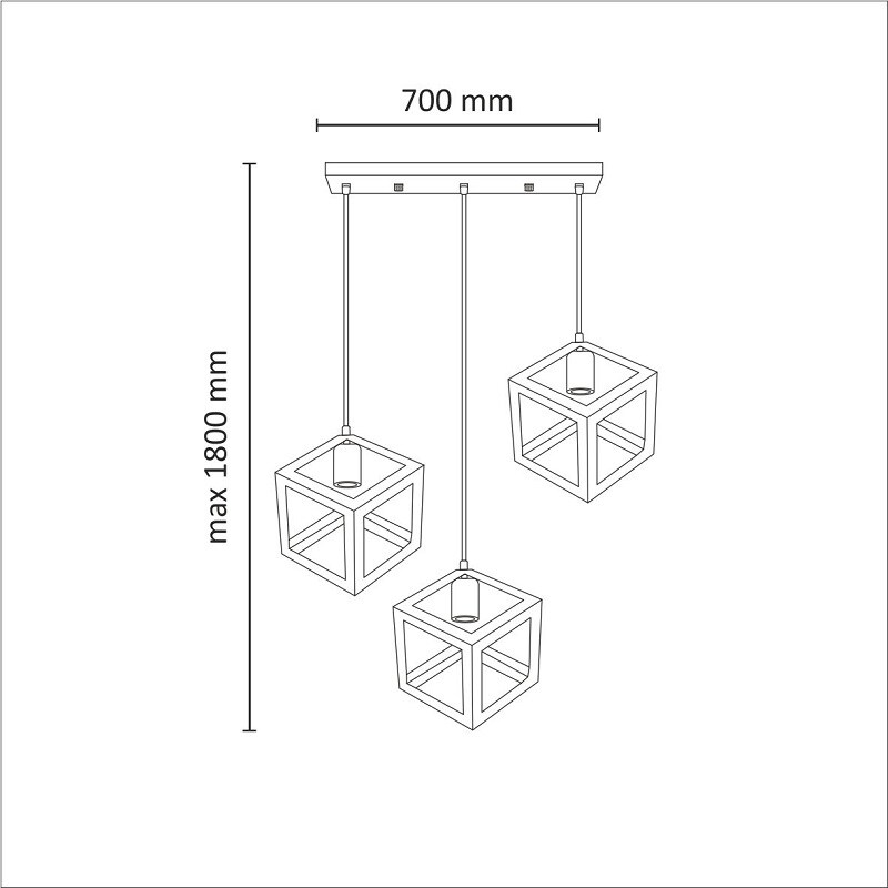 Lustra tip pendul, Alb, 60 W, 3 x E27  Sweden