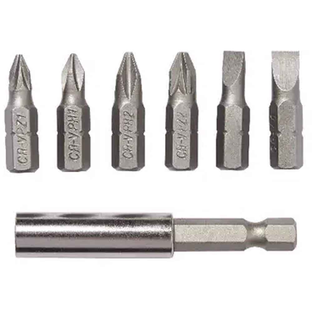 Trusa biti hexagonali UNIVERSAL FIT, SL5, SL6, PH1, PH2, PZ1, PZ2, argintiu
