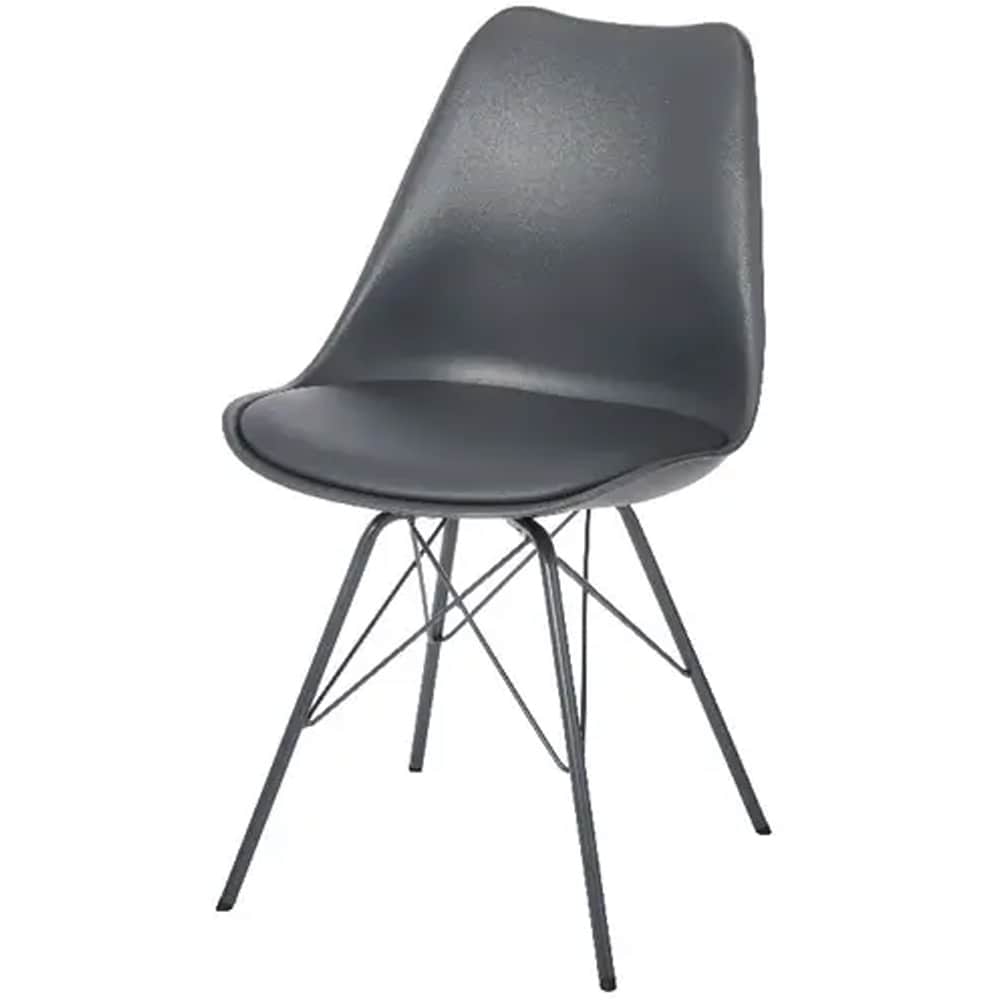 Scaun bucatarie GoodHome Marula, otel, 48 x 84 cm, gri inchis