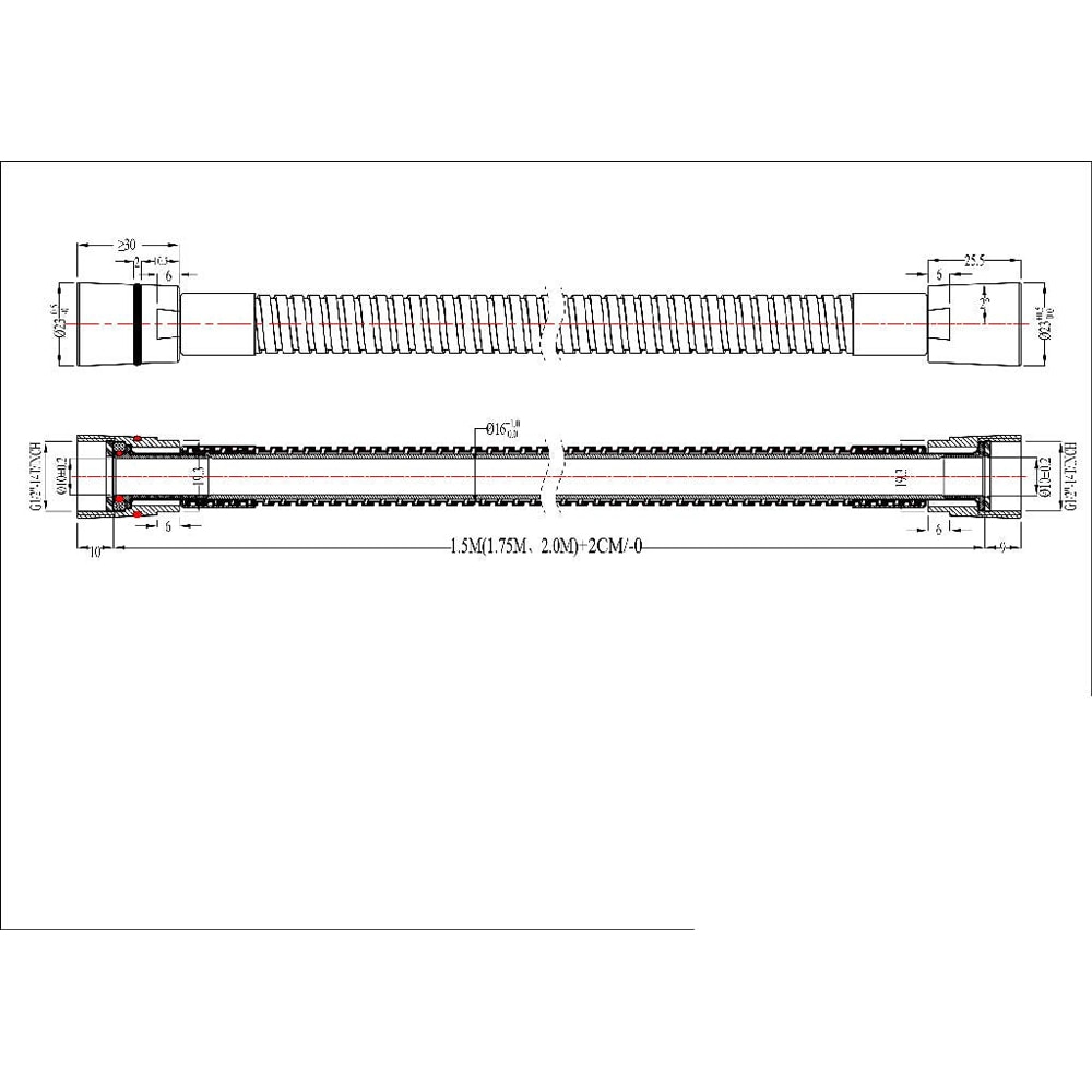 Furtun de dus GOODHOME 100855624, 1.75 m, argintiu