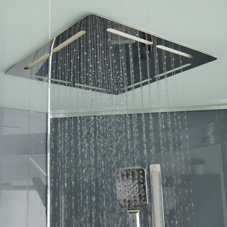 Cabina dus hidromasaj, joasa, semirotunda, 90 x 90 x 220 cm  GoodHome Beloya