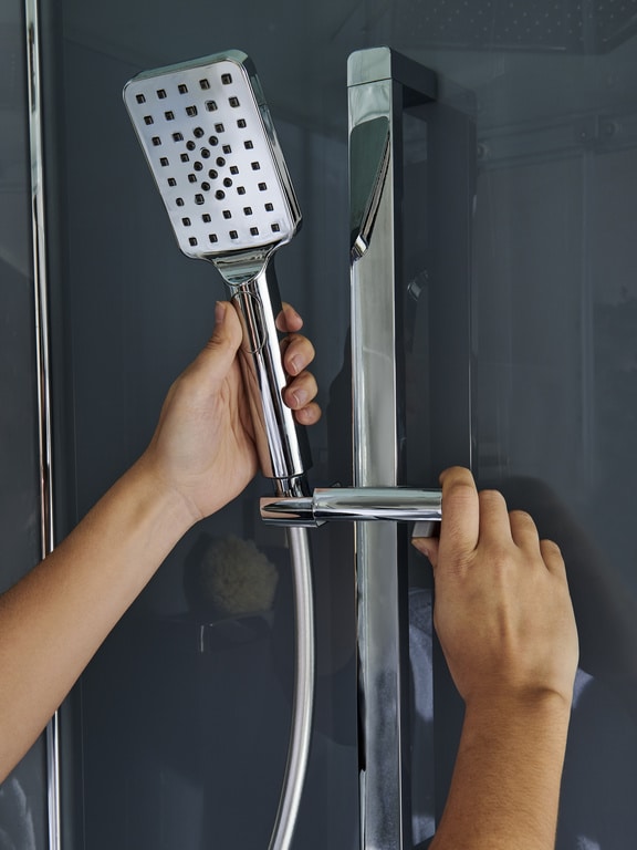 Cabina dus hidromasaj, joasa, semirotunda, 90 x 90 x 220 cm  GoodHome Beloya