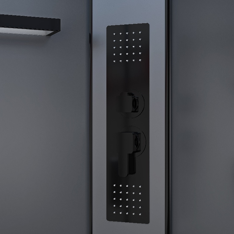 Cabina dus hidromasaj, joasa, semirotunda, 90 x 90 x 220 cm  GoodHome Beloya