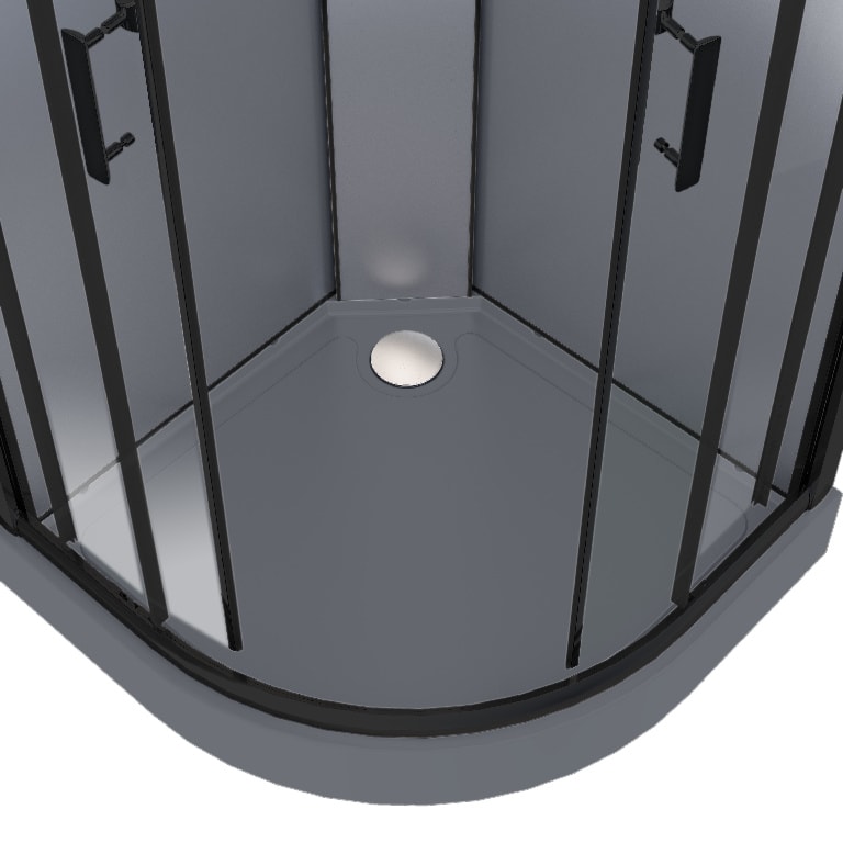 Cabina dus hidromasaj, joasa, semirotunda, 90 x 90 x 220 cm  GoodHome Beloya