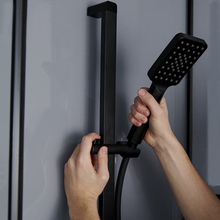 Cabina dus hidromasaj, joasa, semirotunda, 90 x 90 x 220 cm  GoodHome Beloya