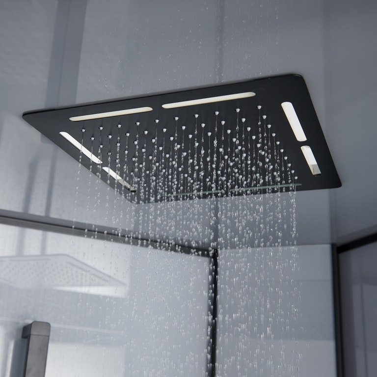 Cabina dus hidromasaj, joasa, semirotunda, 90 x 90 x 220 cm  GoodHome Beloya