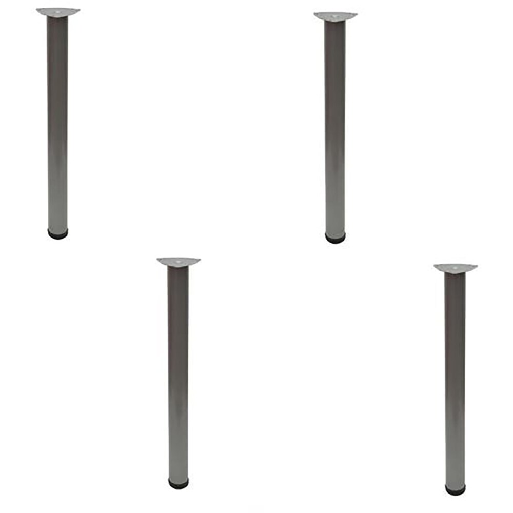 Set picioare masa SITE, 4 bucati, 71x6 cm, otel, argintiu