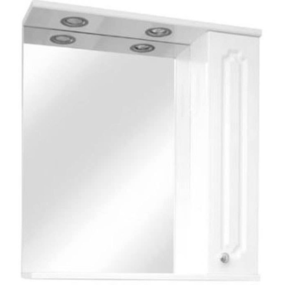 Oglinda baie cu dulap SANITOP Fluture 1D, 80 x 16 x 73 cm, iluminare LED, alb