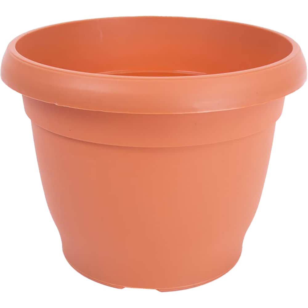 Ghiveci rotund DIANA, plastic, 18 cm, maro