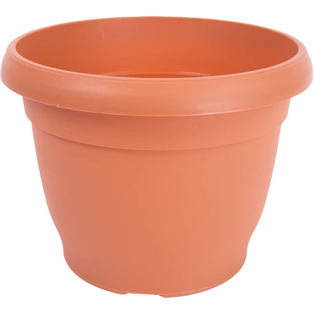 Ghiveci rotund DIANA, plastic, 23 cm, maro