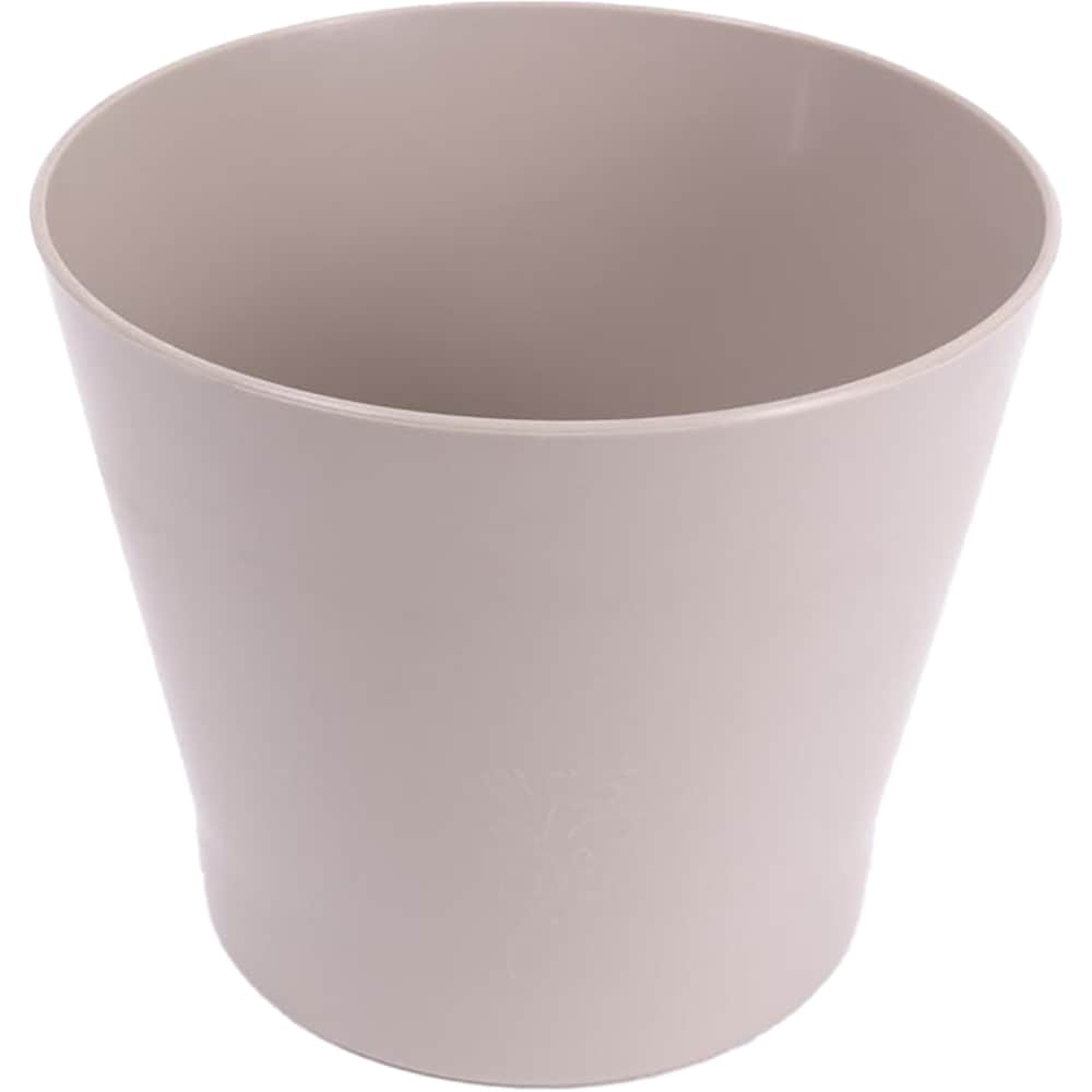 Ghiveci rotund ZINNIA, plastic, 9.5 cm, gri