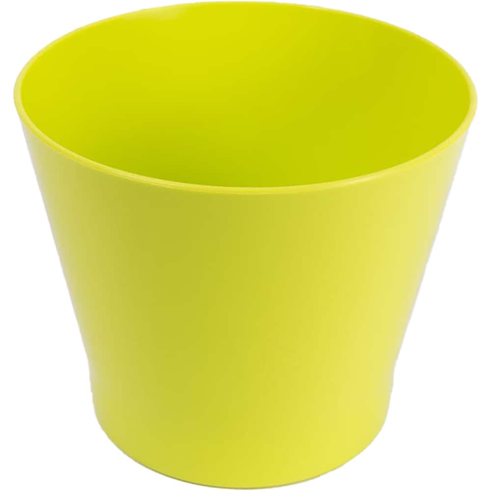 Ghiveci rotund ZINNIA, plastic, 14.5 cm, verde
