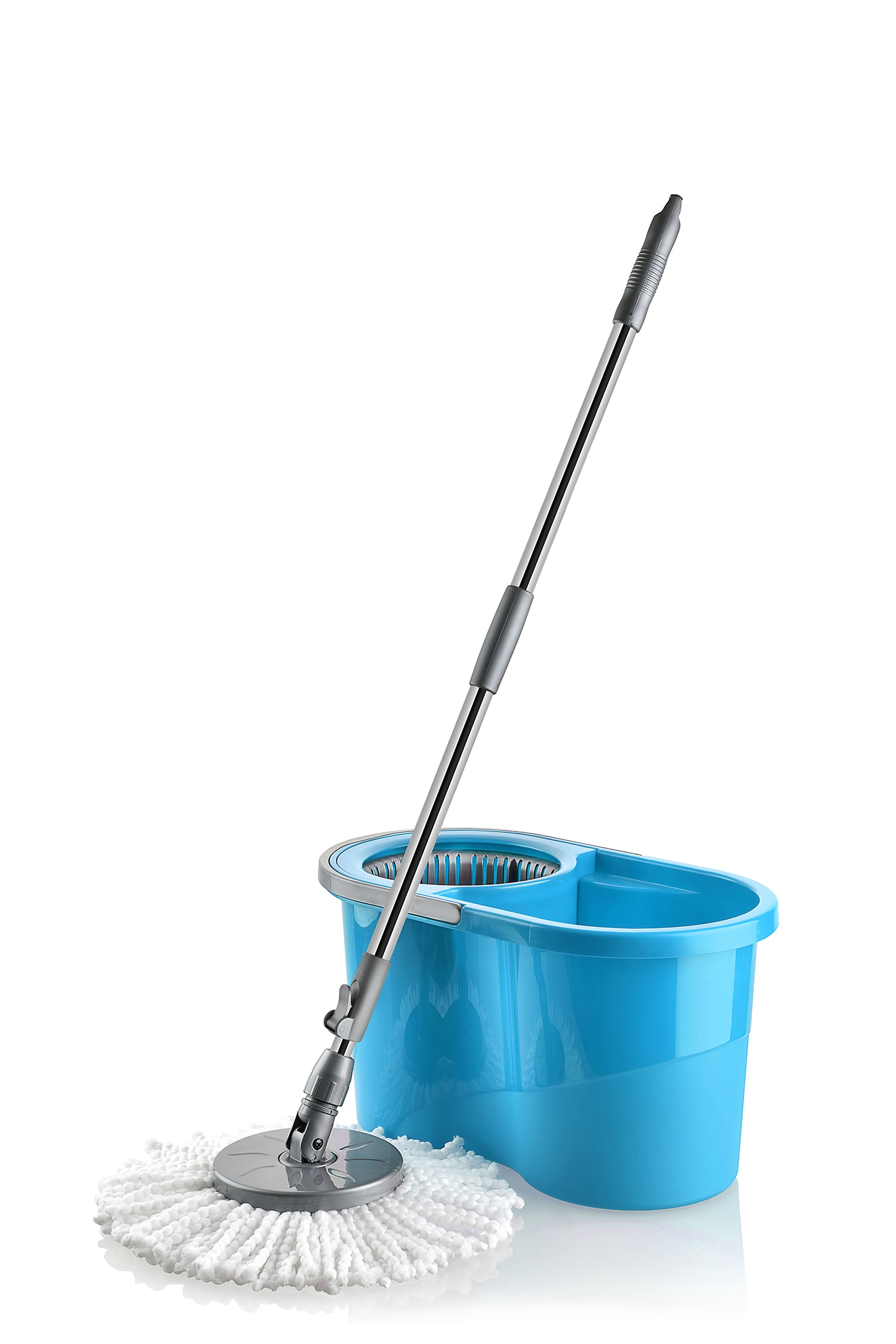 Set mop si galeata, plastic, albastru