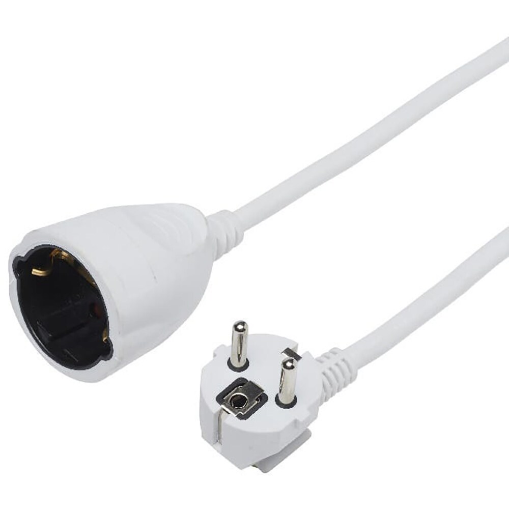 Prelungitor 1 priza Schuko, 3 m, 1.5 mm, alb