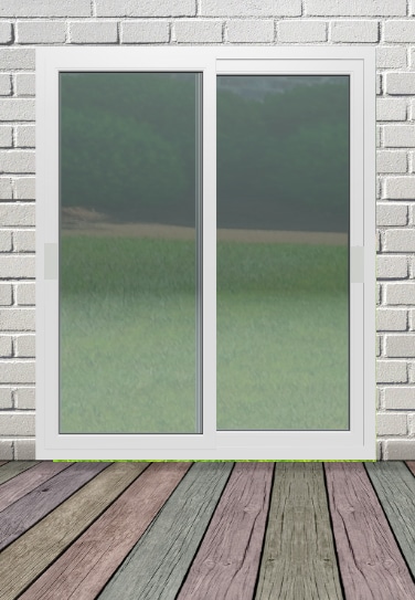 Usa exterior FENSTERWELT, cu geam, 1 camere, glisare, aluminiu, 180 x 200 cm, alb