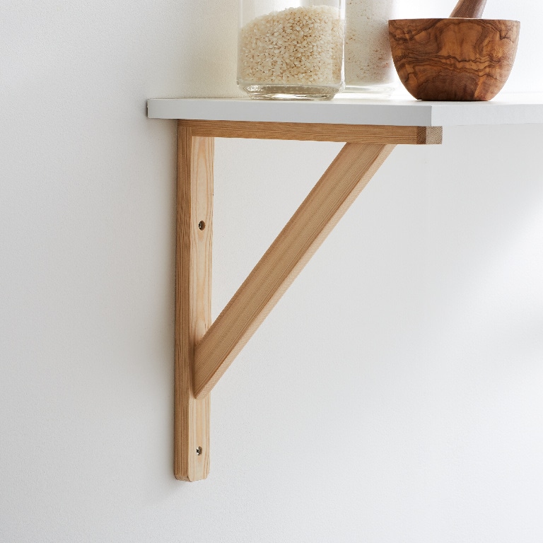 Consola raft FORM, 30 x 25 cm, lemn natur, maro