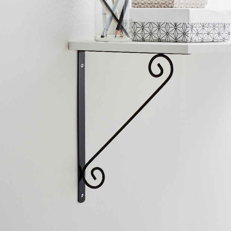 Consola raft FORM, 20 x 15 cm, otel, negru