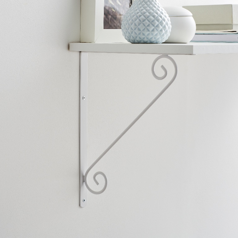 Consola raft FORM, 20 x 15 cm, otel, alb