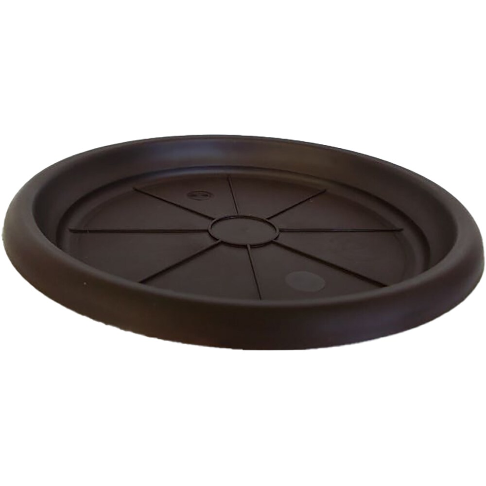 Farfurie ghiveci rotunda DALIA, plastic, 13.5 cm, maro