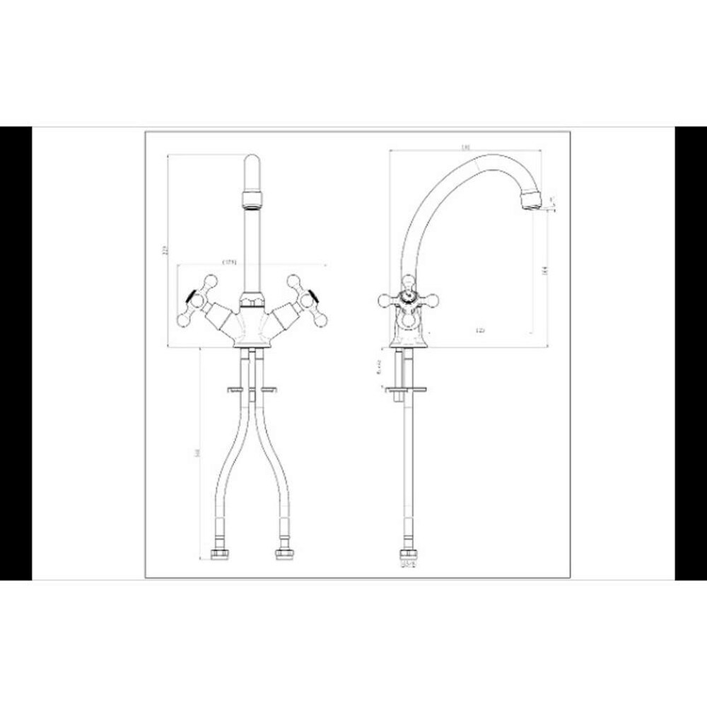 Baterie lavoar COOKE & LEWIS Cercal, metal, auriu