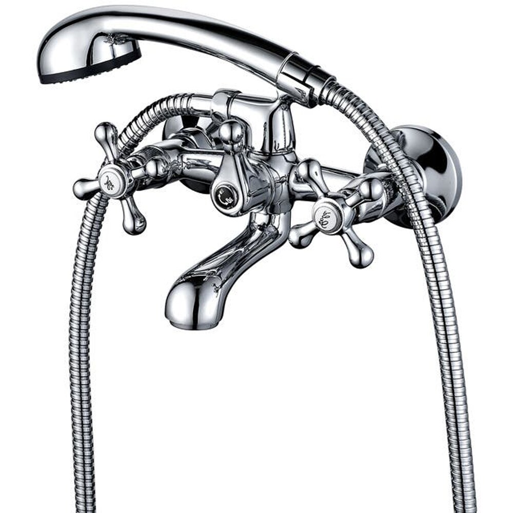 Baterie cada-dus GOODHOME Etel, metal, crom