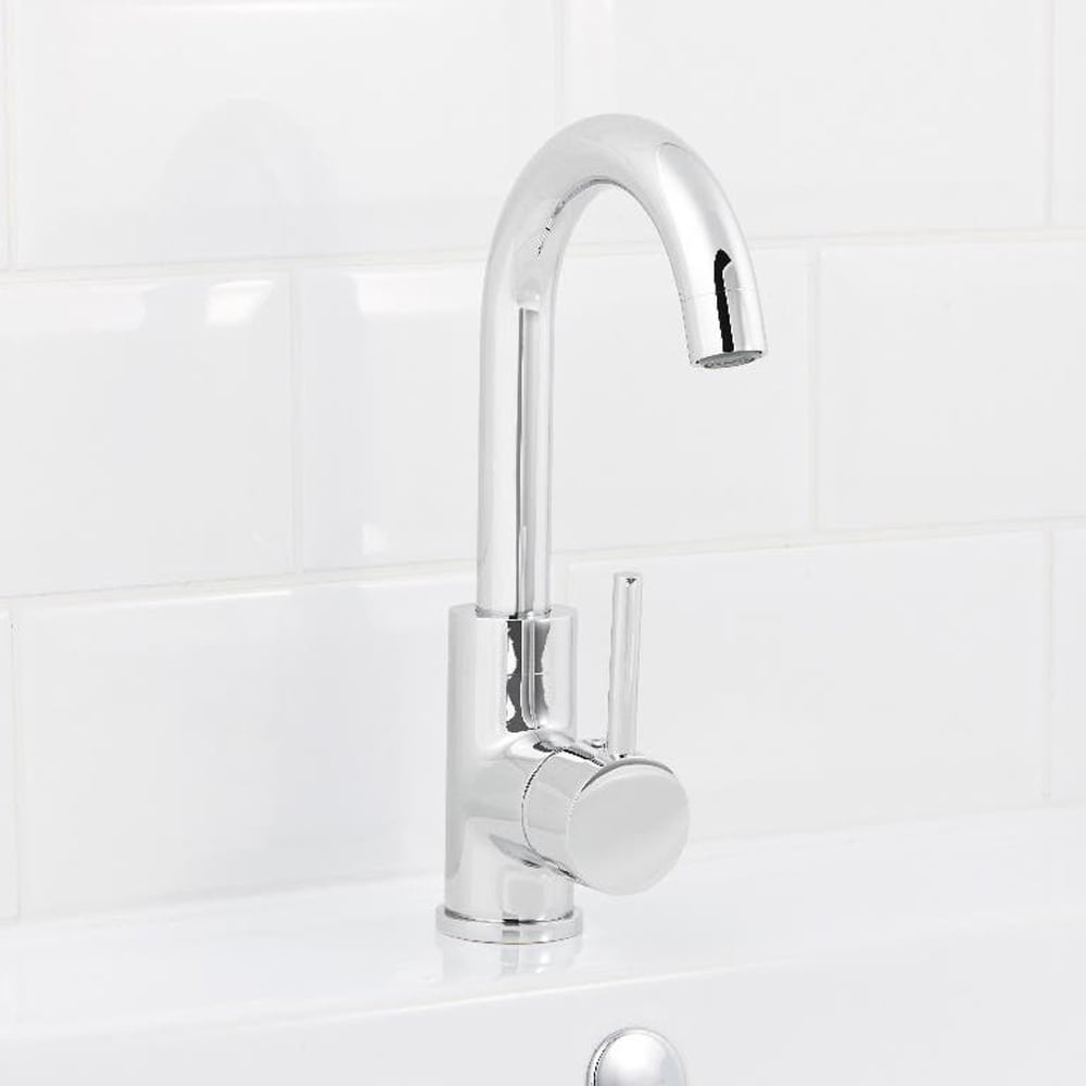 Baterie lavoar COOKE & LEWIS Coggia, alama, argintiu