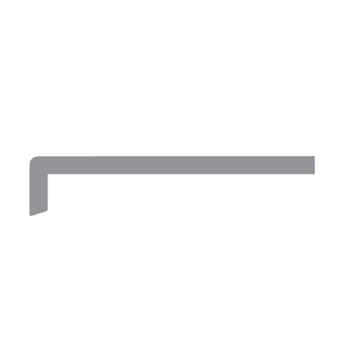 Capat glaf exterior VOX, PVC, 42 x 0.7 cm, alb