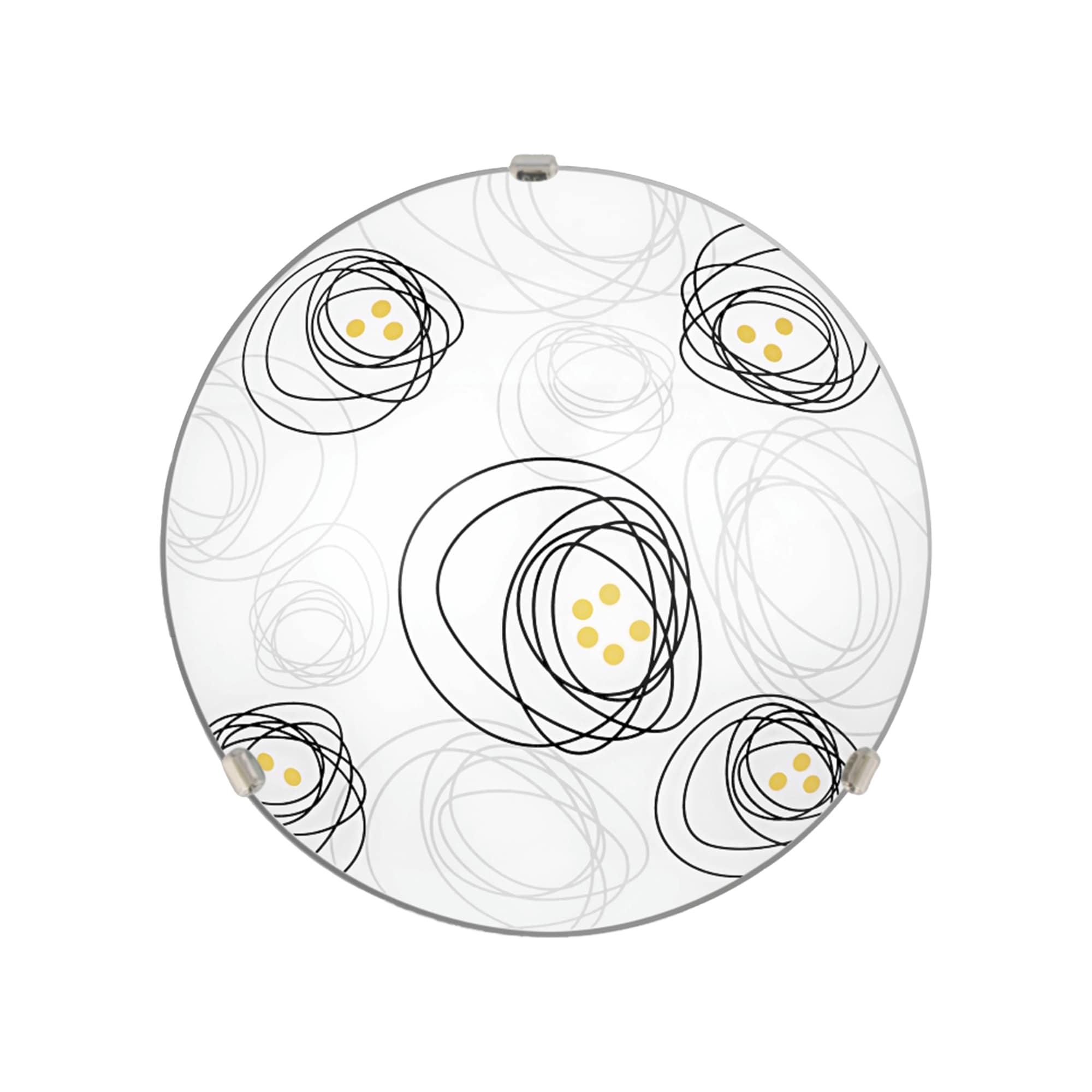 Plafoniera LED, 1 x E27, multicolor, metal si sticla, 30 cm    Klausen Vulcan