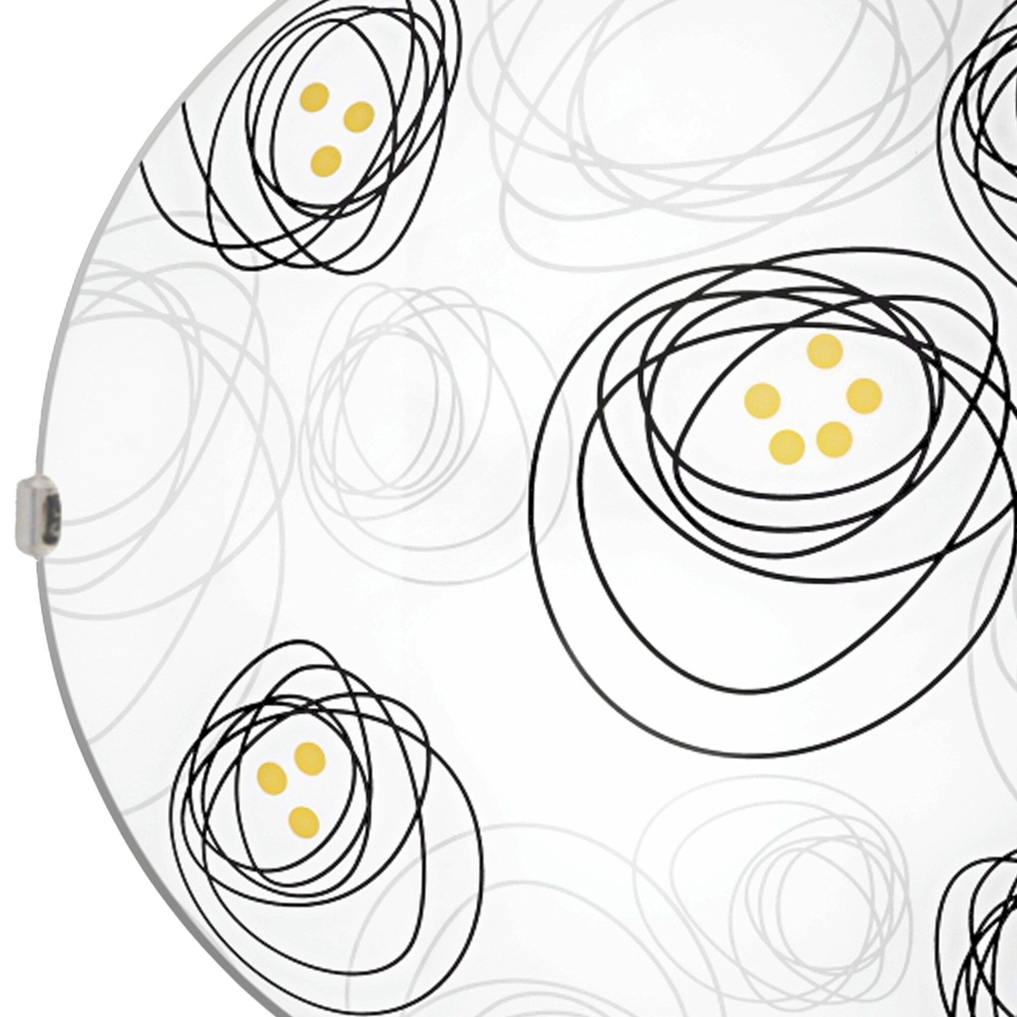 Plafoniera LED, 1 x E27, multicolor, metal si sticla, 30 cm    Klausen Vulcan