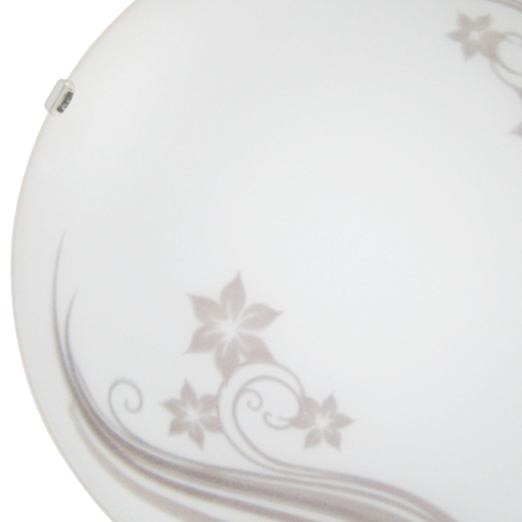 Plafoniera, 1 x 60W, alb, metal si sticla, 30 cm    Klausen Flos