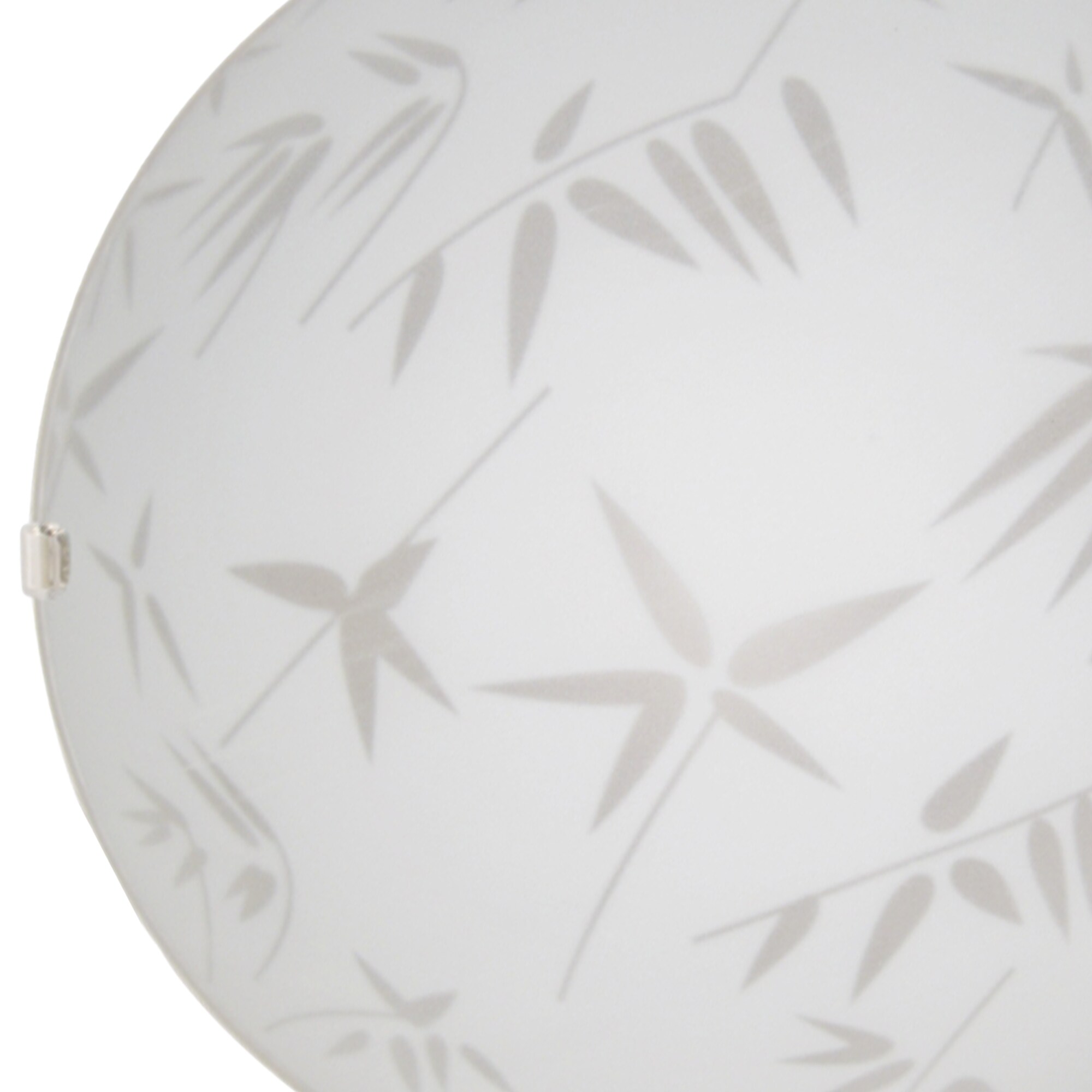 Plafoniera, 1 x E27, alb, metal si sticla, 25 cm    Klausen Petal