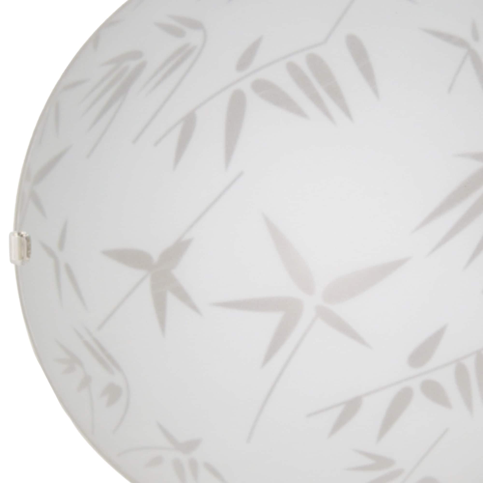 Plafoniera, 1 x 60 W, alb, metal si sticla, 30 cm    Klausen Petal