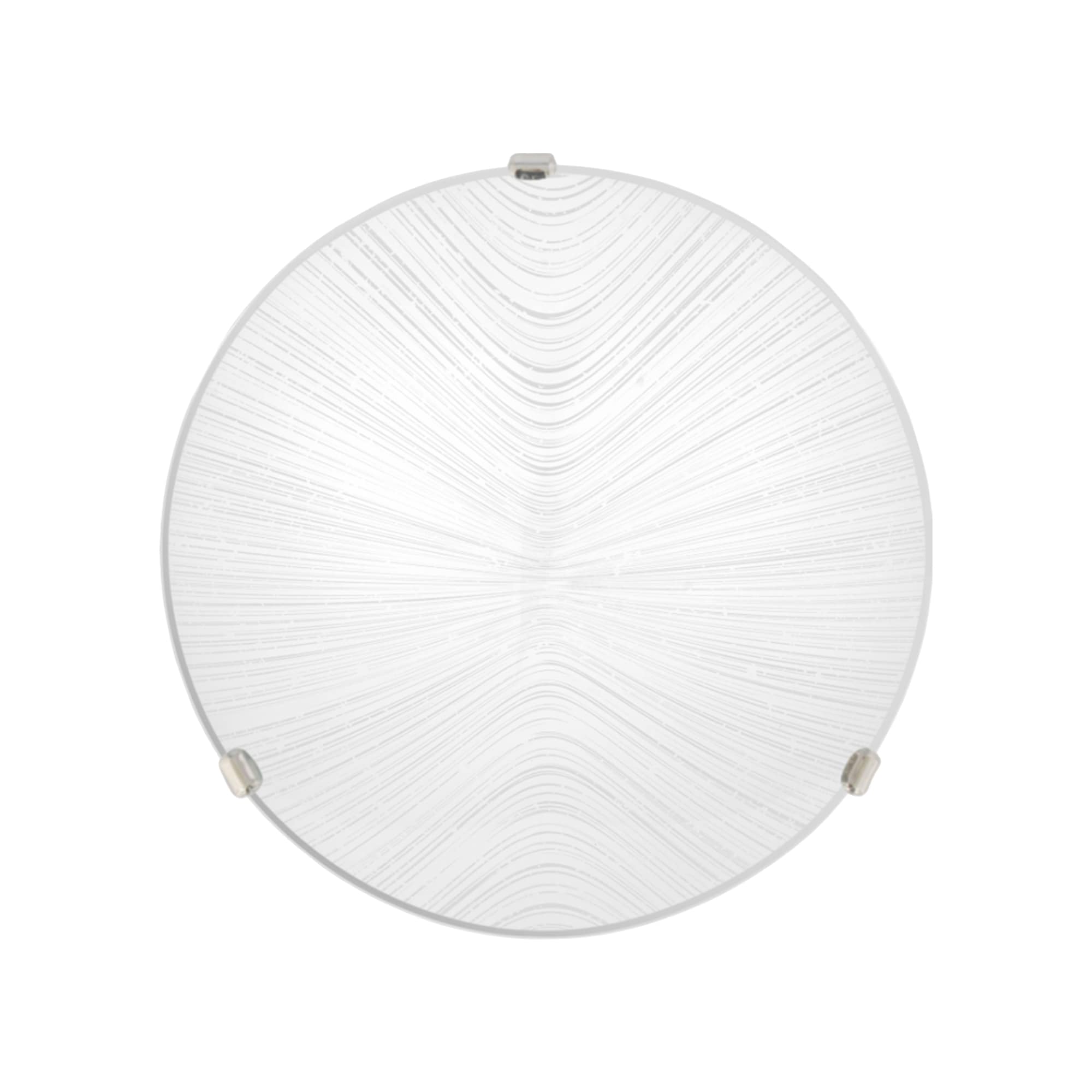 Plafoniera LED, E27, alb, metal si sticla, 30 cm    Klausen Rahos