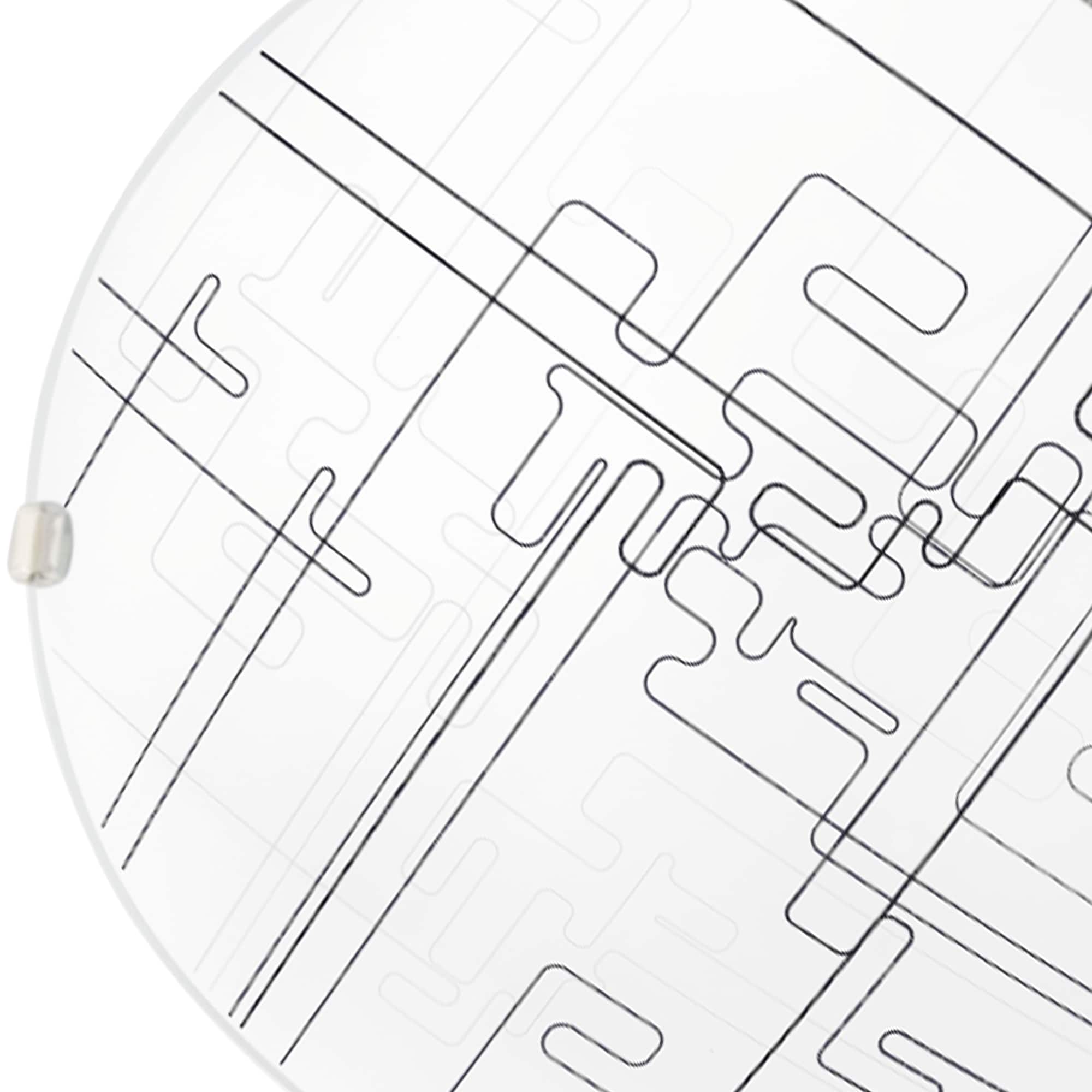 Plafoniera, alb, metal si sticla, 30 cm    Klausen Tetrix