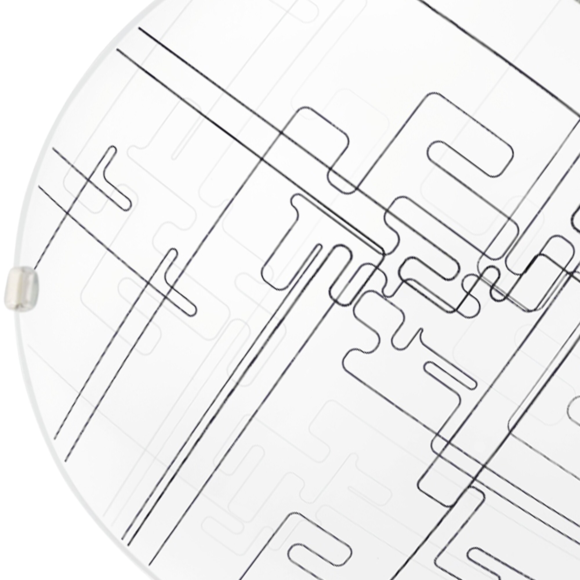 Plafoniera, 1 x E27, alb, metal si sticla, 40 cm    Klausen Tetrix