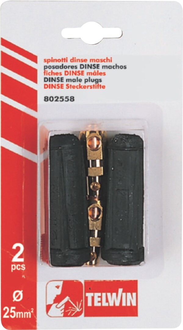 Set 2 conectori invertor Telwin 802558, 25 mmp