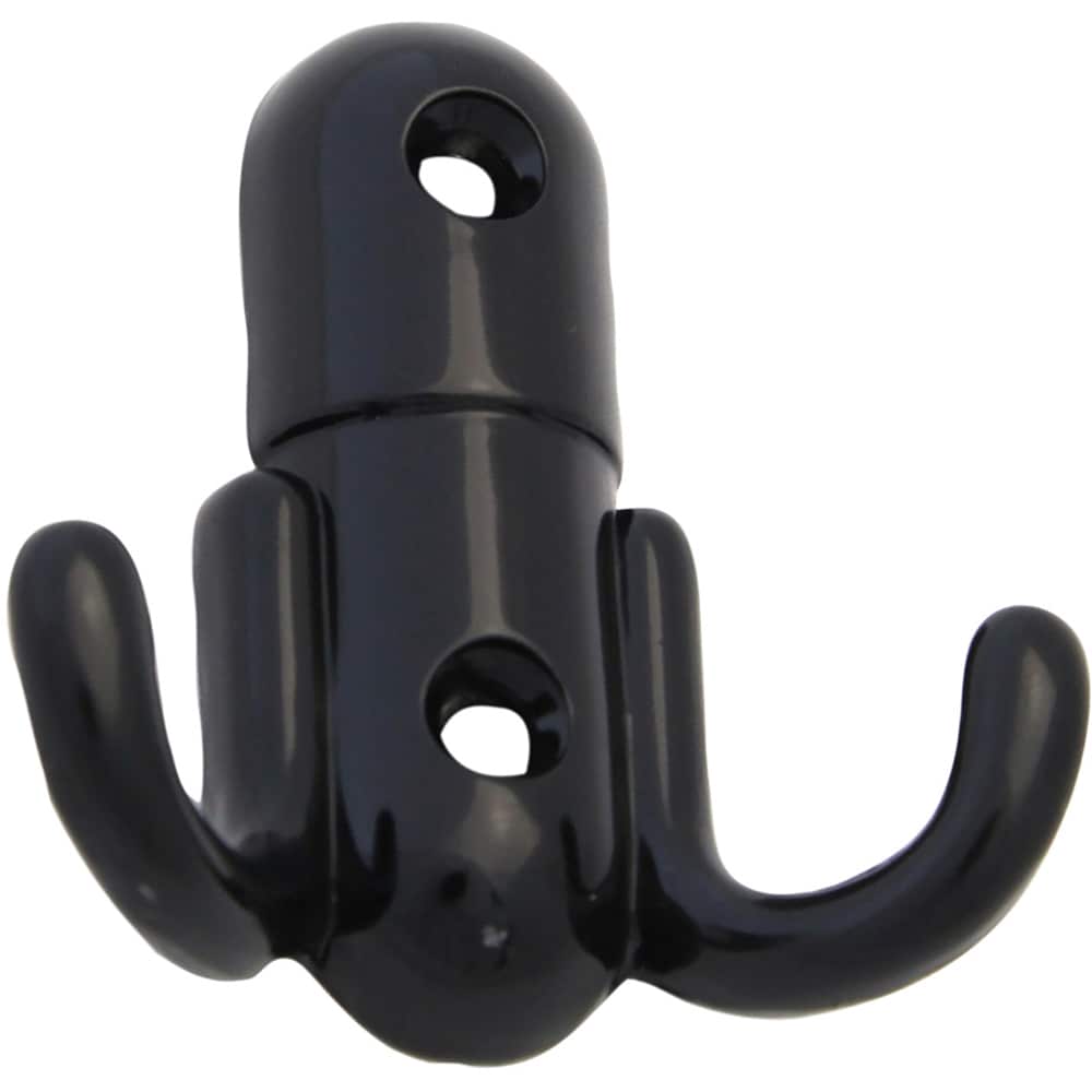 Cuier perete si mobilier, 2 agatatori, metal, negru