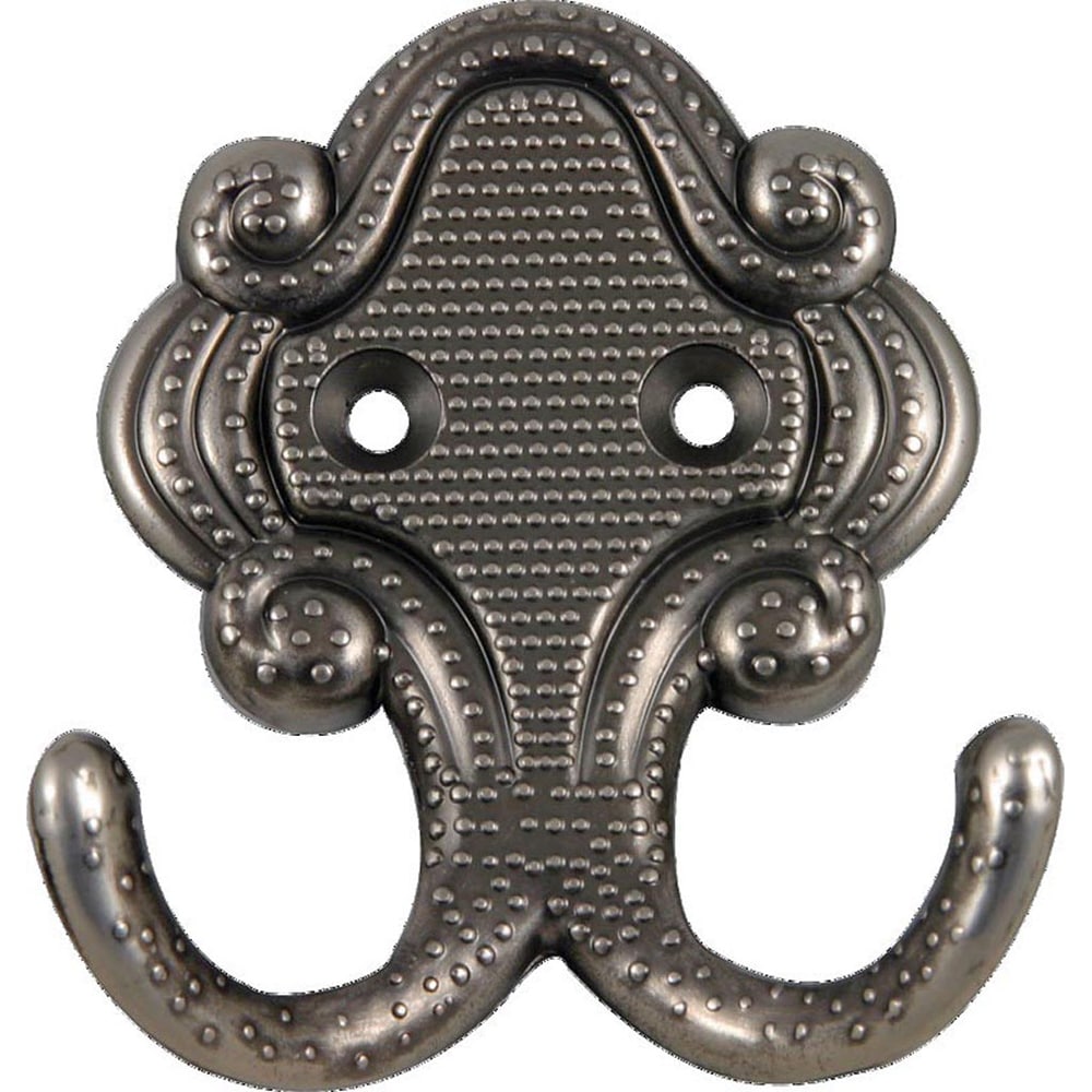 Cuier perete si mobilier, 2 agatatori, metal, gri