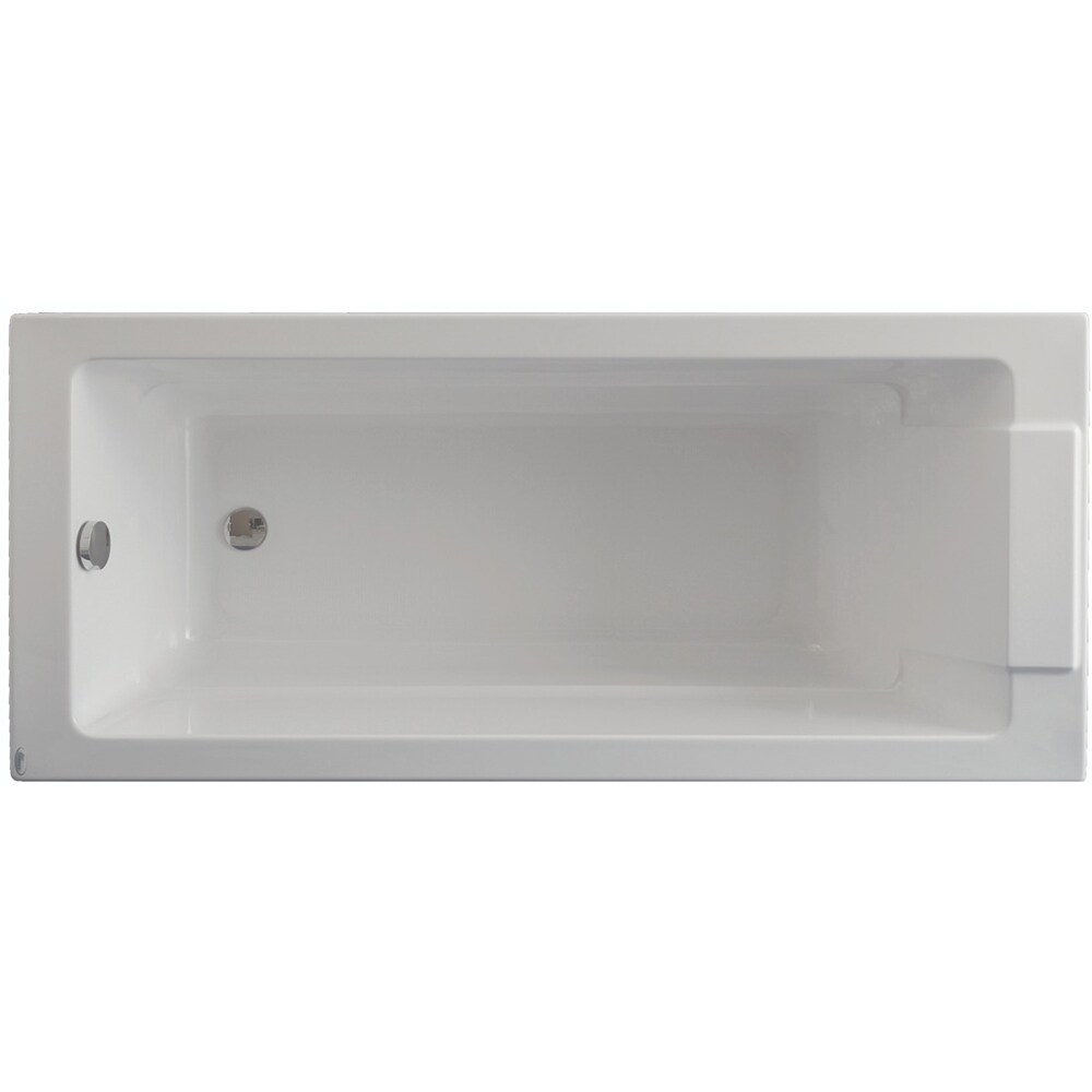 Cada simpla incastrabila KRING Roma, dreptunghiulara, 170 cm x 75 x 45 cm, acril, alb