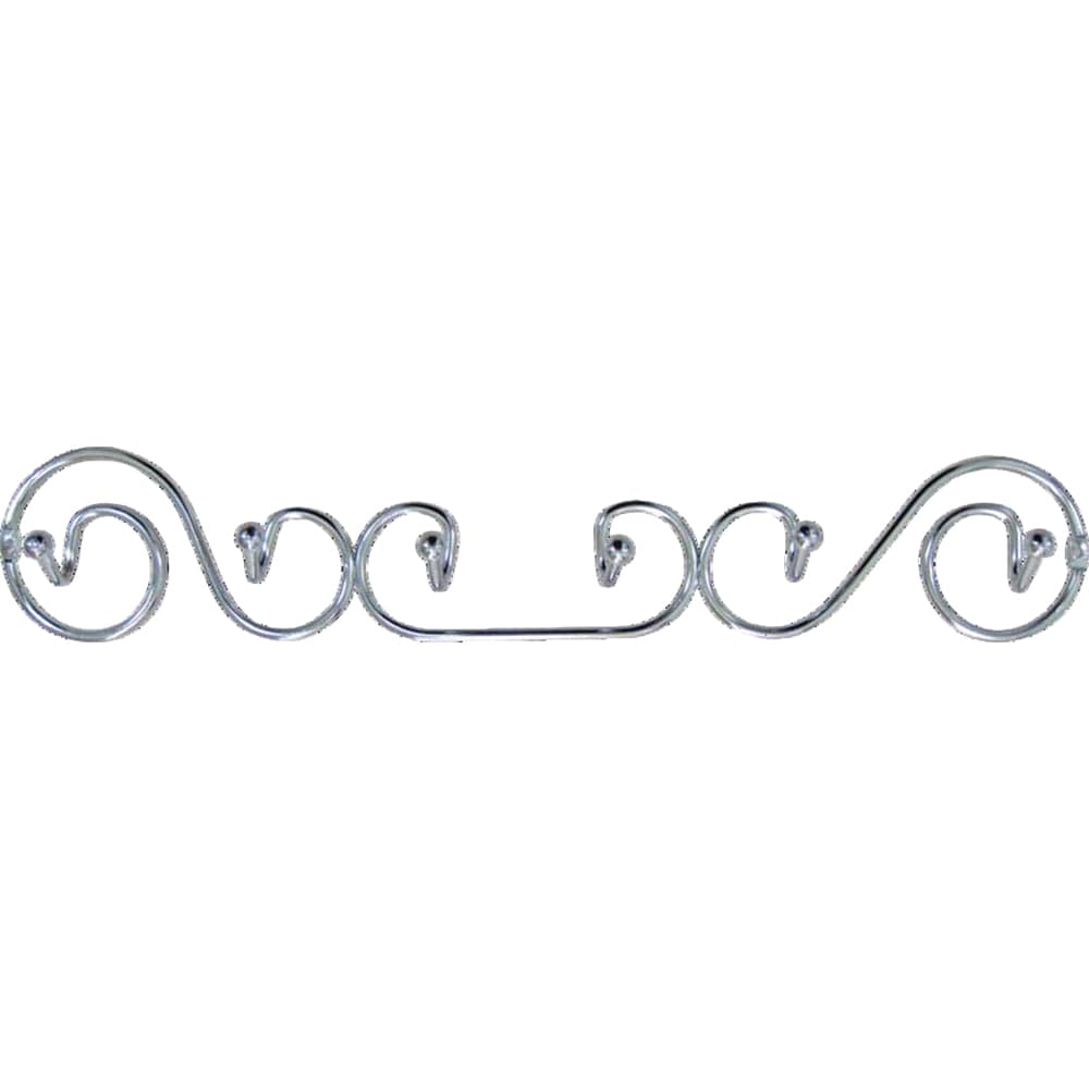 Cuier perete, 6 agatatori, inox, argintiu