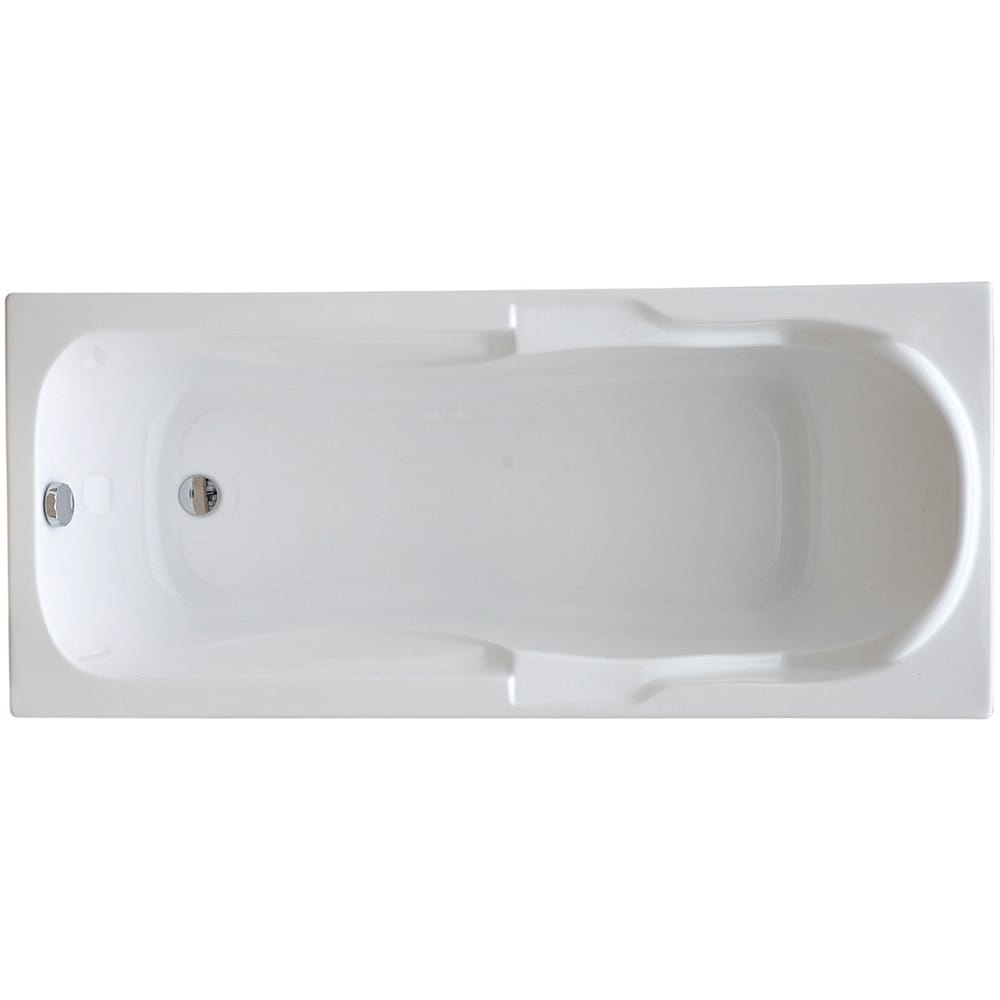 Cada simpla incastrabila KRING Siena, dreptunghiulara, 150 cm x 70 x 39 cm, acril, alb