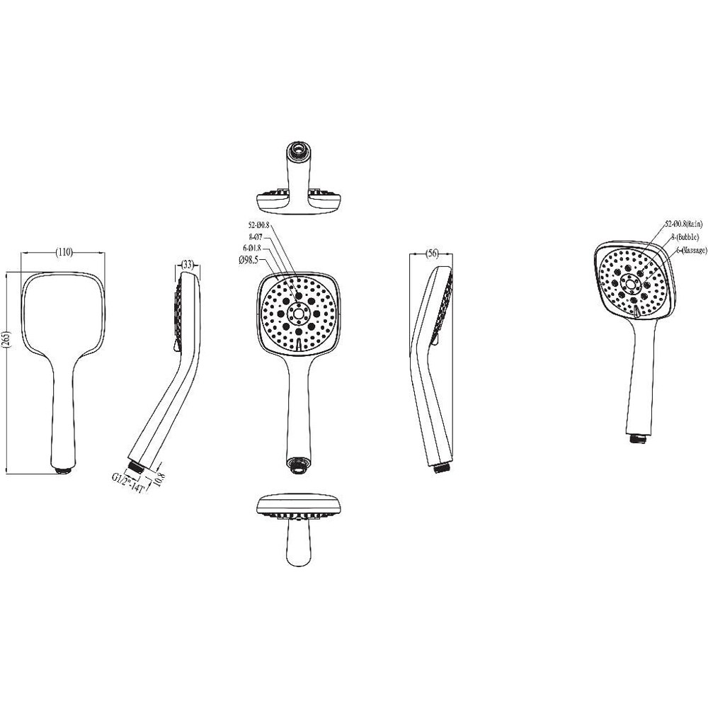 Para dus GOODHOME Teesta, 3 functii, argintiu